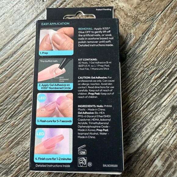 Kiss Nails Salon X-Tend LED Soft Gel System Medium French Ombré Nails - Picture 7 of 8